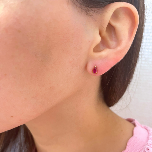 Fuchsia Drop Stud